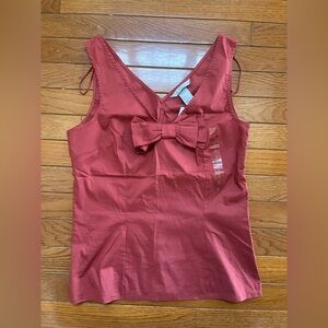 H&M Women’s Bow-Front Sleeveless Top - Red Sz 8